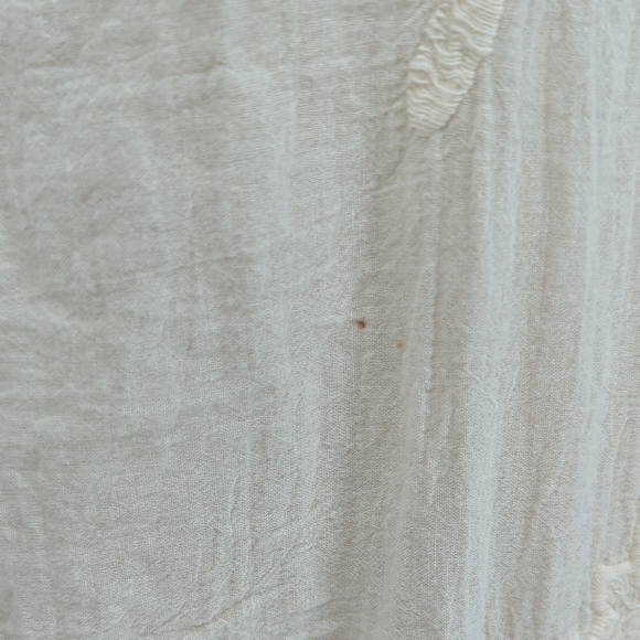 Soft Surroundings Embroidered Floral Top Cream XS bohemian western rustic casual - Picture 8 of 8